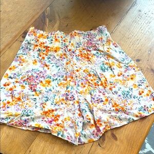 H&M High Waist Orange and Purple Shorts